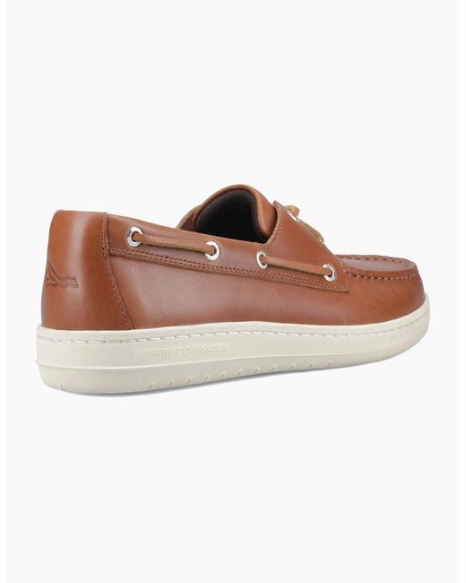 Sperry Top-Sider Brown Sperry Strake 2-Eye Boat Leather Open Tan Boat Shoes for men