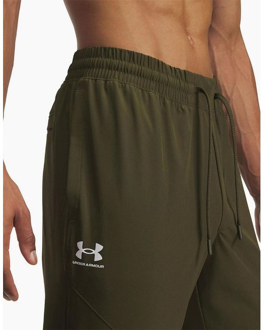 Under Armour Green Vibe Solid Patterned Tapered Joggers for men