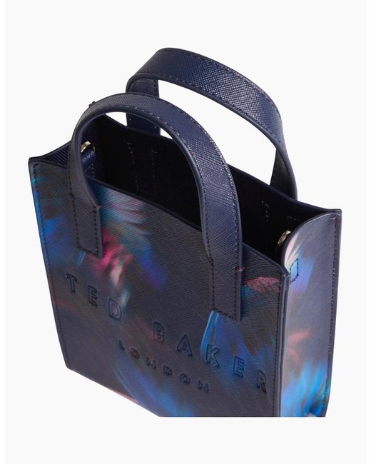 Ted Baker Blue Feacon Feather Print Mini Icon Bag