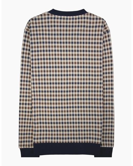 Aquascutum Gray Iconic Crewneck Fleece Sweatshirt 28 for men