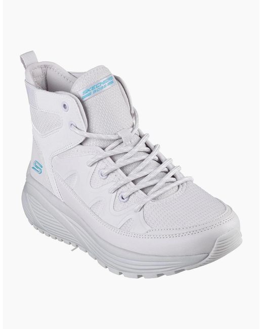Skechers White B Sparrow2 Canvas Hi Top Ankle Boots