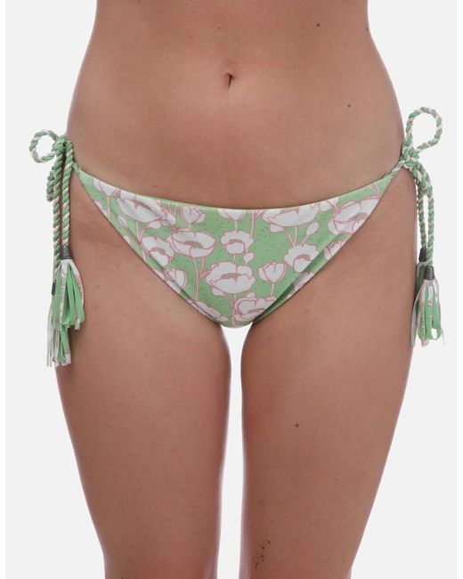 Ted Baker Green Rosiaah Reversible Poppy Print Bikini Bottoms