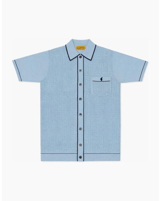Gabicci Blue Vintage Lello Surf Polo Shirt for men