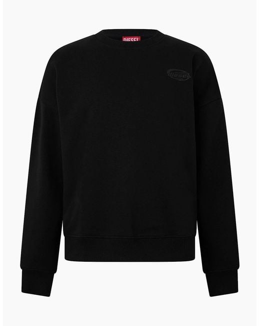DIESEL Black S Rob R2 Crew Neck Sweatshirt for men