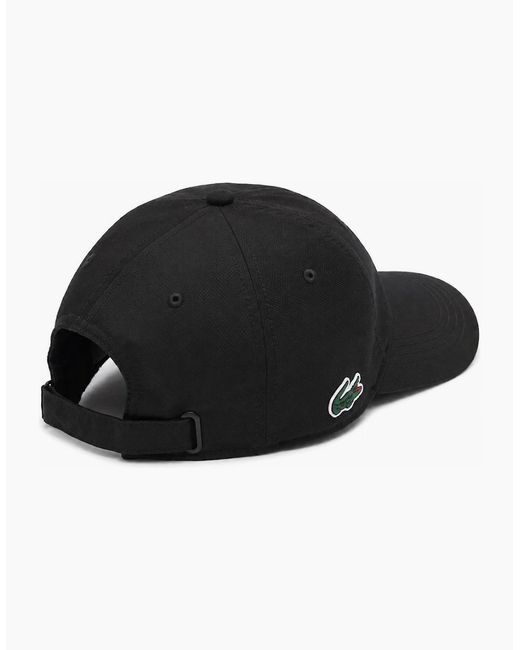Lacoste Black Sport Lightweight Taffeta Baseball Cap for men