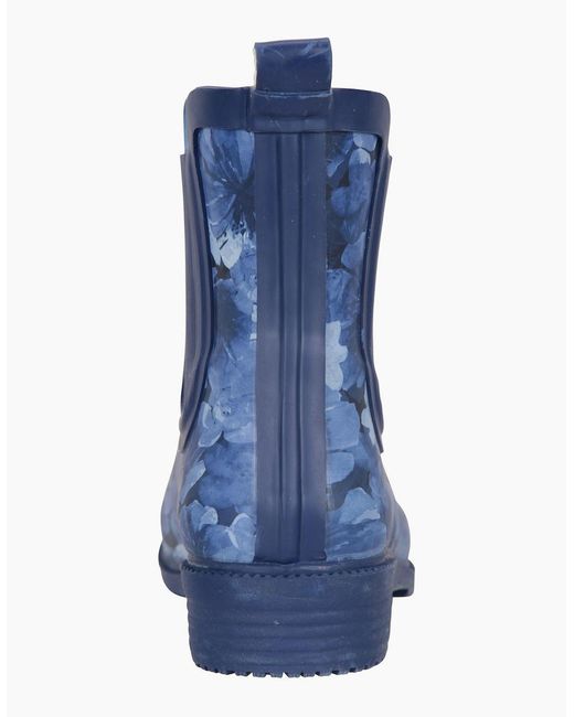 Mountain Warehouse Blue Ladies Floral Rubber Wellington Boots