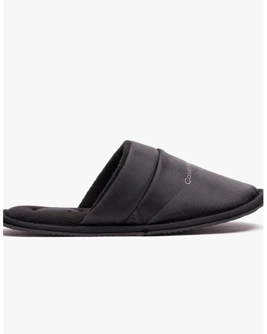 Calvin Klein Black Hotel Slipper Mules for men