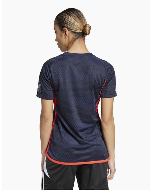 Adidas Blue Team Gb V-Neck Raglan Sleeve Jersey T-Shirt