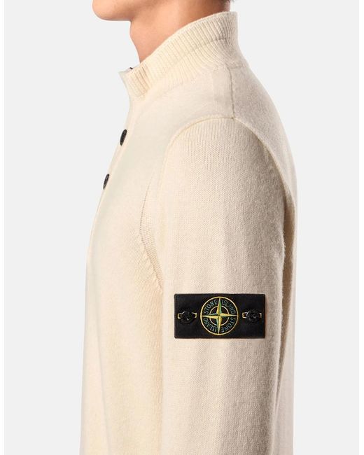 Stone Island Natural 1/4 Button 5100040 Sweater for men