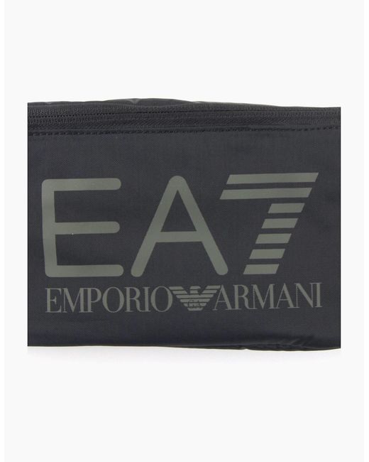 EA7 Gray Logo Belt Bag/Stone for men