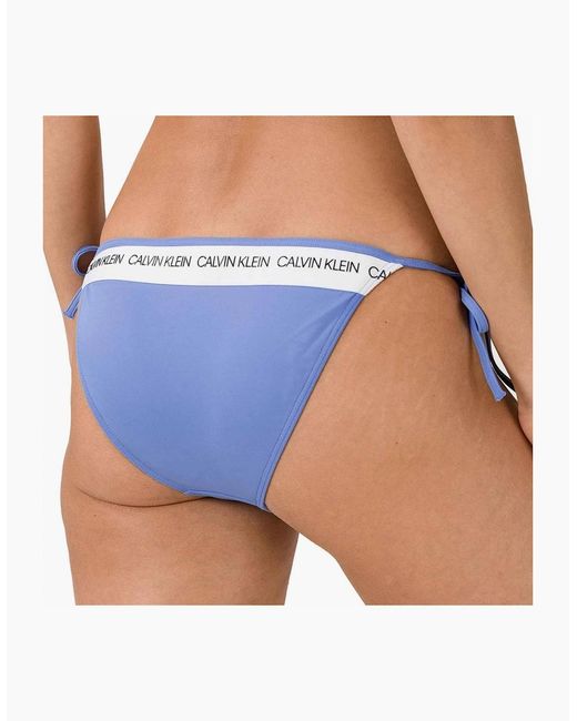 Calvin Klein Blue Side Tie Swimwear Bikini Bottom, Persian Jewel