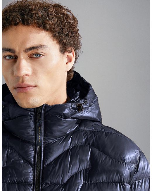 Paul & Shark Blue Monogram Nylon Jacket for men