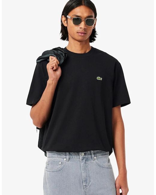Lacoste Black Cotton T-Shirt