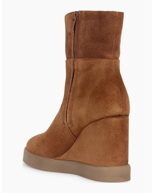 Geox Brown D Eildea Wedge B Ankle Boots