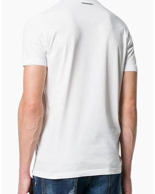 DSquared² White Arizona Snake T-Shirt for men