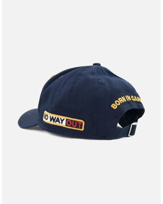 DSquared² Blue Patch Cargo Baseball Cap for men