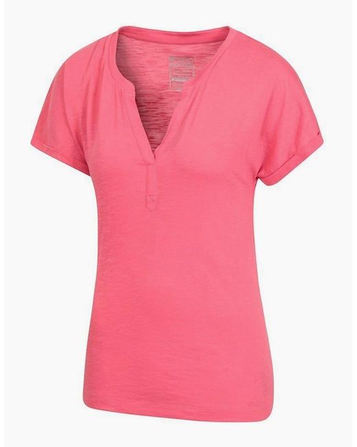 Mountain Warehouse Pink Ladies Skye Slub T-Shirt