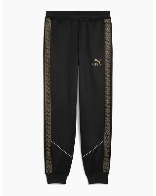 PUMA Black King Anthem Performance Tracksuit Bottoms for men