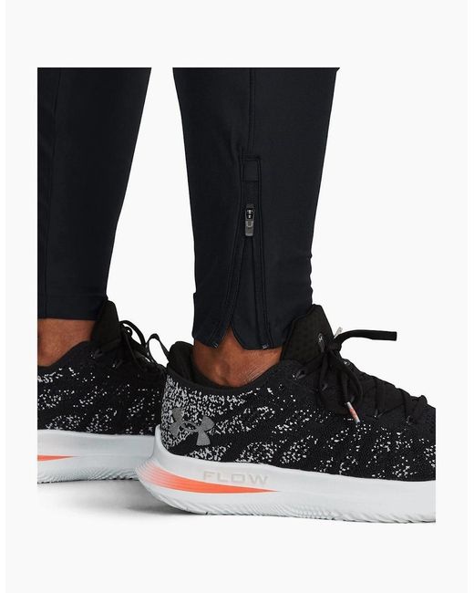 Under Armour Black Qualifier Elite Solid Patterned Slim Track Pants