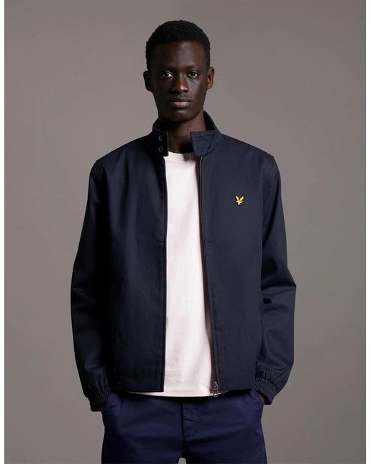 Lyle & Scott Blue Harrington Jacket for men