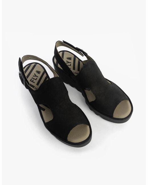 Fly London Black Baif585Fly Sandals