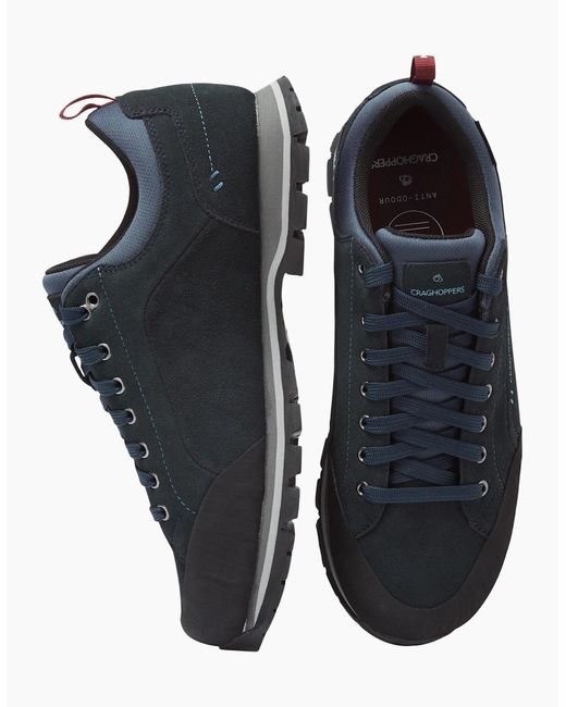 Craghoppers Black Onega 2 Leather Trainers for men