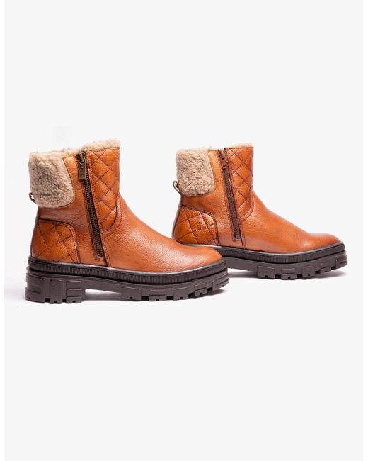 Lotus White Lavigne Ankle Boots Tan