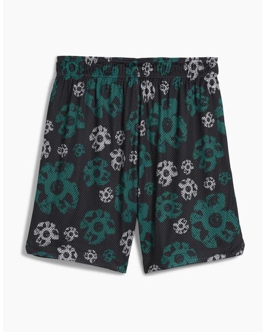 PUMA Green Hoopocalypse Reversible 7In Basketball Shorts for men