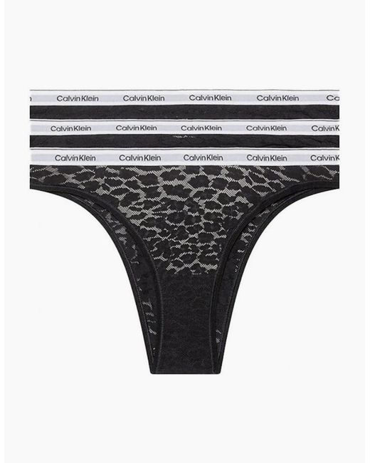 Calvin Klein Black 3-Pack Modern Logo Brazilian Briefs