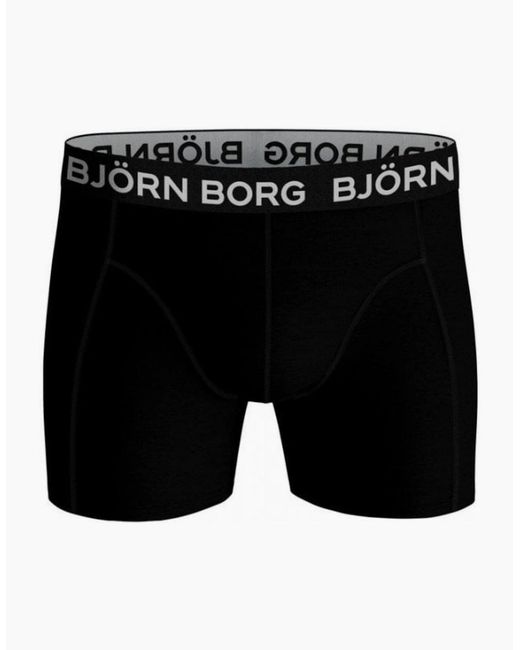 Björn Borg Black 2-Pack Large Logo Boxer Briefs for men