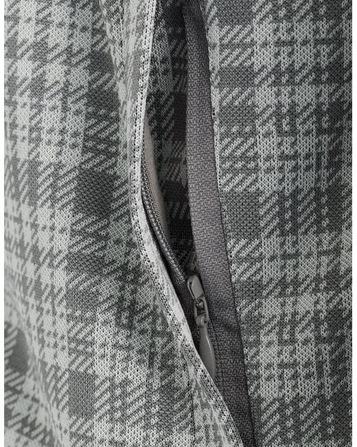 Lyle & Scott Gray Hawick Cotton Check Track Jacket for men