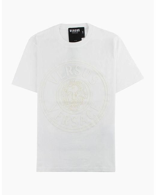 Versus  White Versace Versus Slim Fit Lion T-Shirt for men