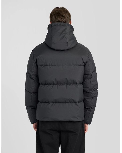 Lyle & Scott Gray Hooded Puffer Jacket for men