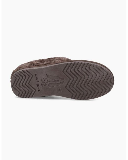 Hush Puppies Brown Amara Suede Chocolate Slippers