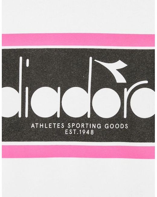 Diadora White Logo Optical Sweatshirt for men