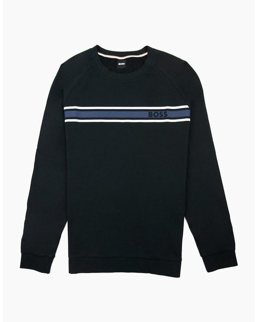 Boss Black Authentic Logo Crewneck Sweatshirt 001 for men