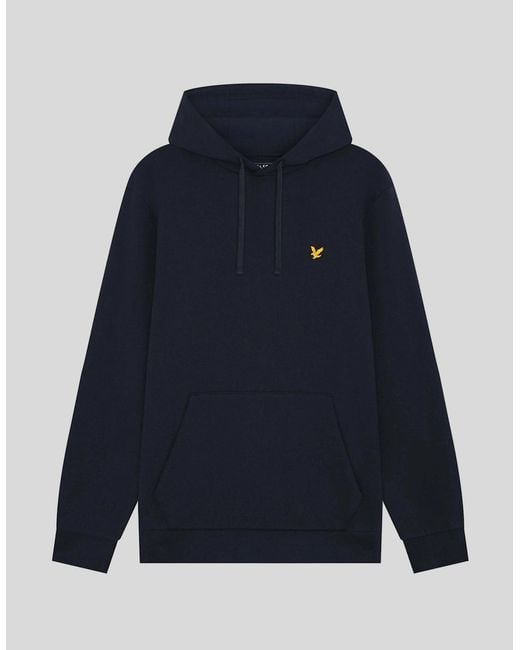 Lyle & Scott Blue Sports Loopback Cotton Hoodie for men