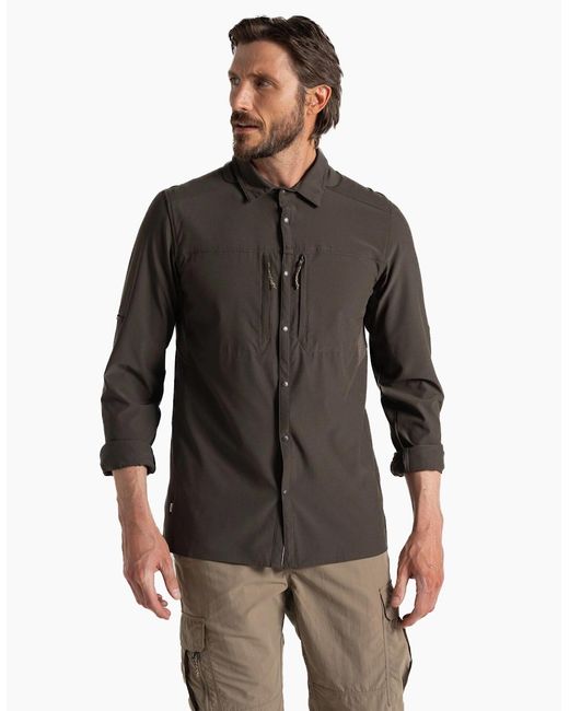Craghoppers Black Nosilife Long-Sleeved Shirt for men