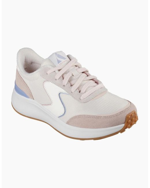 Skechers White Ladies Blvd Retro Suede Trainers