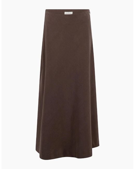 Fynch-Hatton Brown Bias Cut Lyocell Skirt