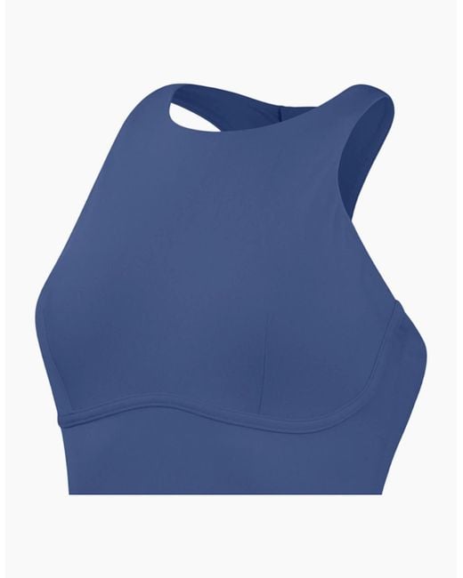 Speedo Blue Ladies Support Logo Fitted One Piece Swimsuit