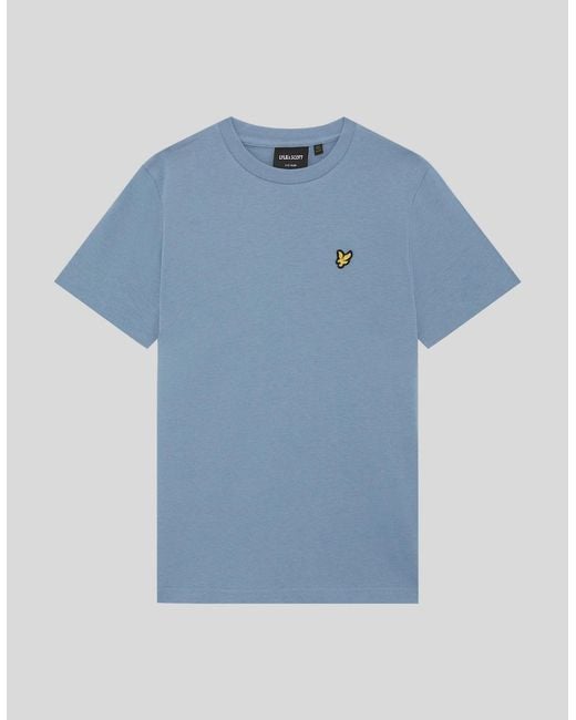 Lyle & Scott Blue Cotton Crew Neck T-Shirt for men
