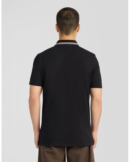 Lyle & Scott Black Tipped Track Polo Shirt for men
