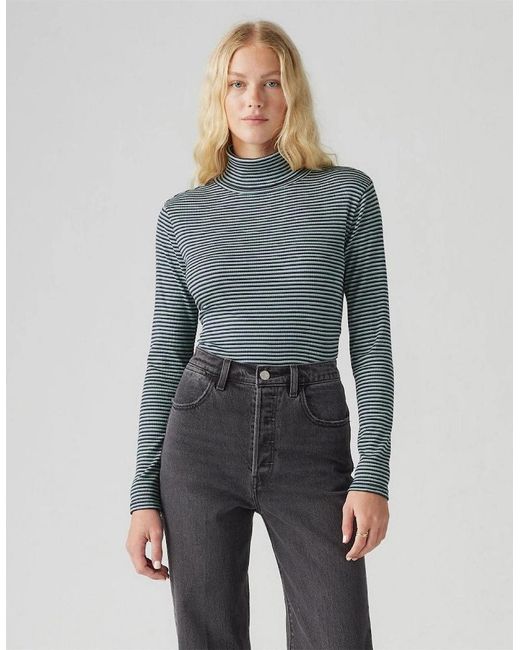 Levi's Blue Levi's Turtleneck Long Sleeve Slim Fit T-Shirt