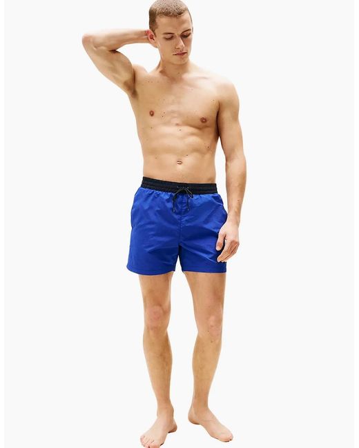 Tommy Hilfiger Blue Heritage Mid Length Swim Shorts, Wedge for men