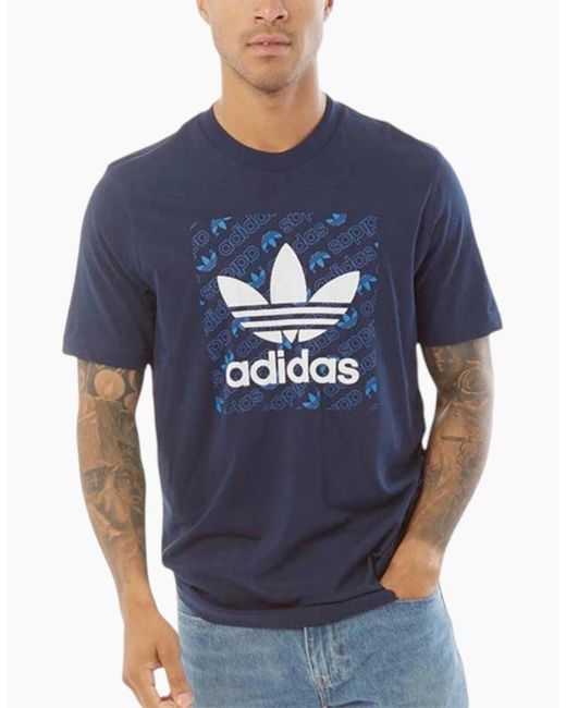 Adidas Green Monogram T Shirts Short Sleeve Summer Crew Neck Casual Cotton Tee for men