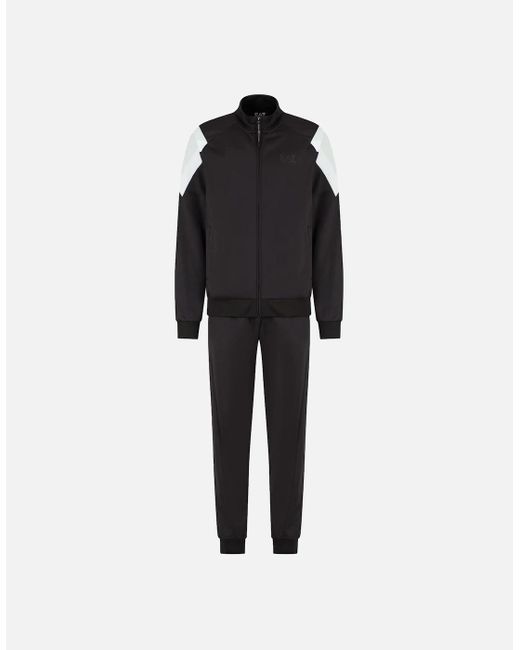 EA7 Black Emporio Armani Visibility 7 Lines Technical Tracksuit for men