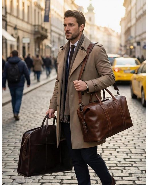 Loake Black London Suit Carrier Dark Leather for men