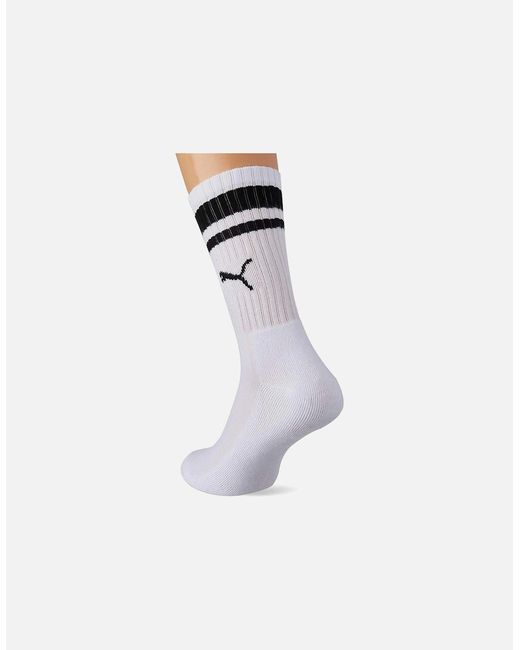 PUMA Black Adult Heritage Stripe Crew Socks (Pack Of 2)