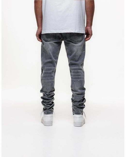Magrit Gray Acier Slim Jeans for men